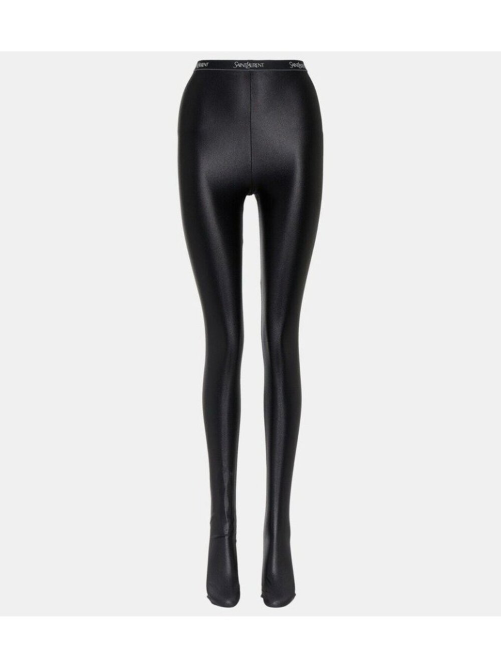 NWT Saint Laurent Logo jacquard leggings Black Sz L 100% Authentic